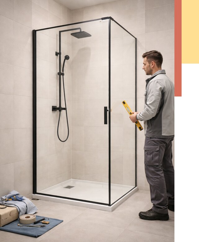 Стеклянные перегородки для душа в Острогожске от 13039 руб. | Монтаж под ключ — ОТДЕЛОЧНИК-Стг