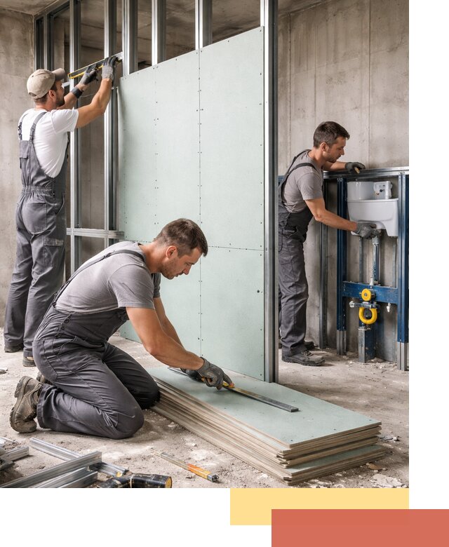 Монтаж и ремонт сантехнических перегородок в Острогожске