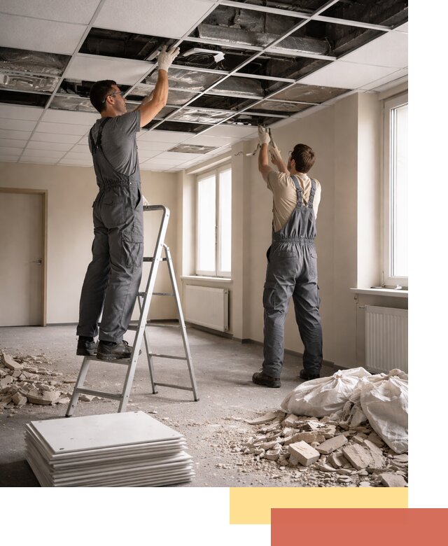 Демонтаж потолков Армстронг профессионально в Острогожске