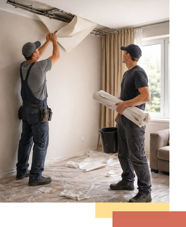 Демонтаж натяжного потолка в Острогожске быстро и аккуратно