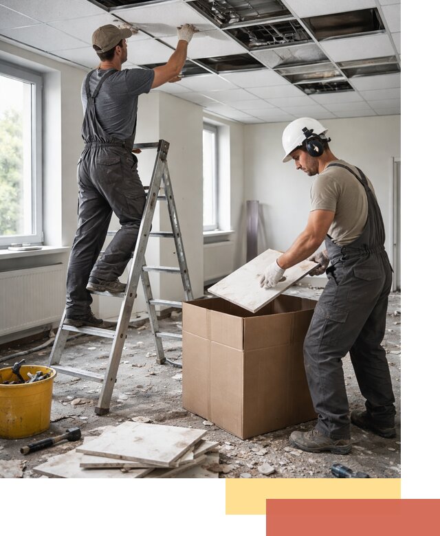 Демонтаж потолочной плитки в Острогожске быстро и аккуратно