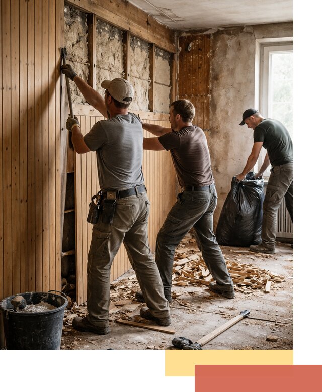 Демонтаж вагонки и вывоз материалов в Острогожске