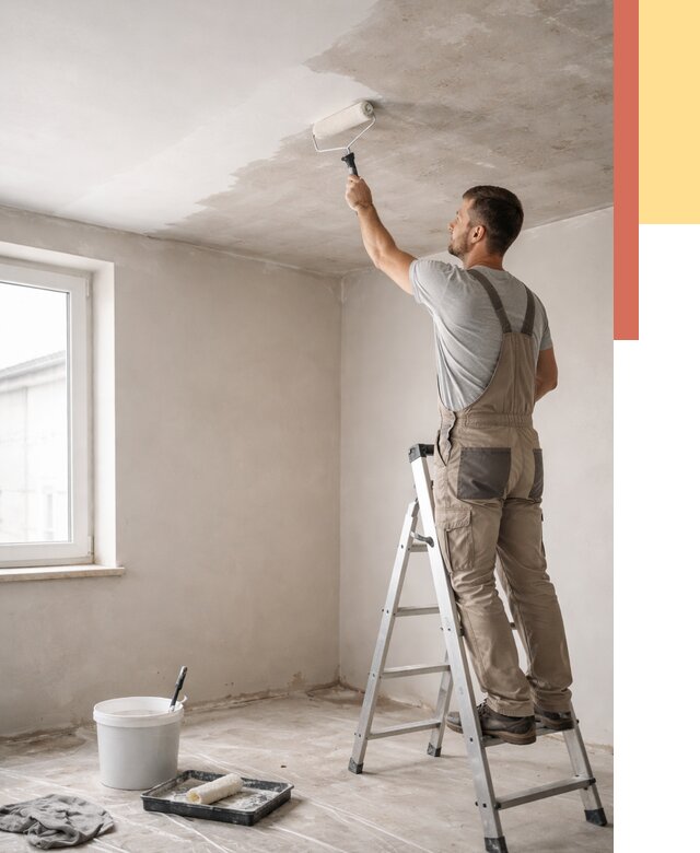 Грунтовка потолка в Острогожске от 2608 руб. — быстро и недорого | ОТДЕЛОЧНИК-Стг