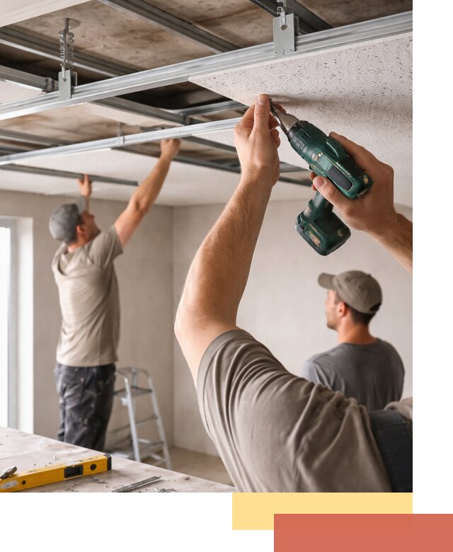 Монтаж акустического потолка в Острогожске под ключ