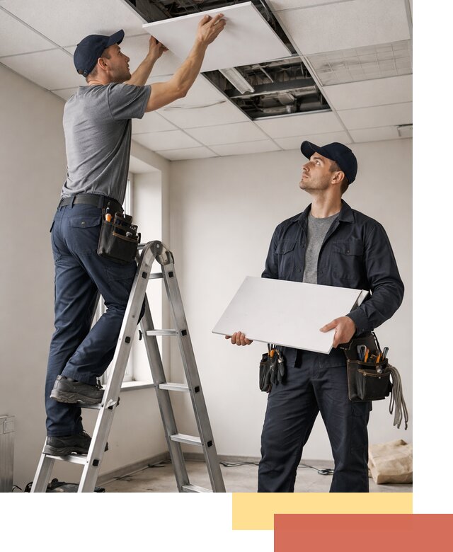 Обслуживание подвесного потолка в Острогожске — ремонт и чистка