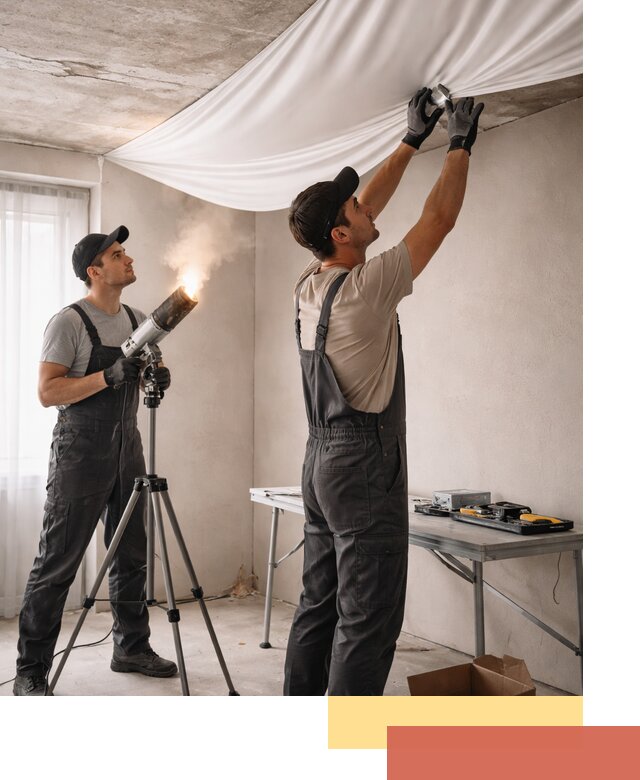 Установка натяжного потолка под ключ в Острогожске