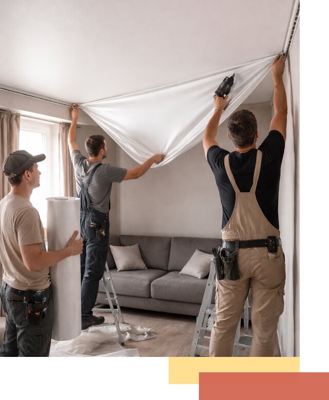 Монтаж сатинового натяжного потолка в Острогожске качественно и быстро