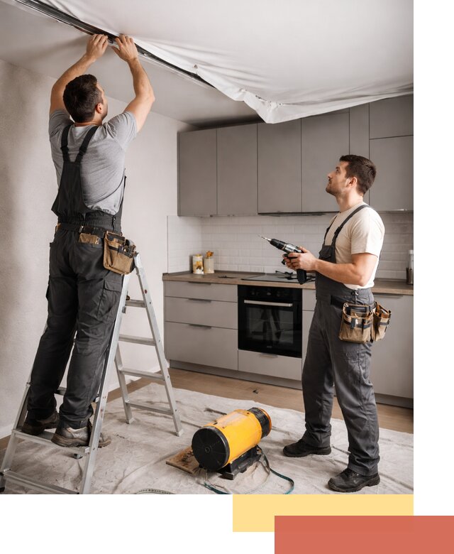 Монтаж натяжного потолка на кухне в Острогожске