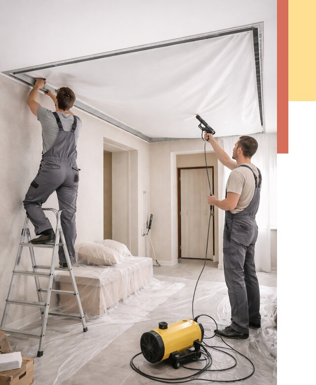 Монтаж натяжного потолка в прихожей в Острогожске от 2764 руб. под ключ | ОТДЕЛОЧНИК-Стг