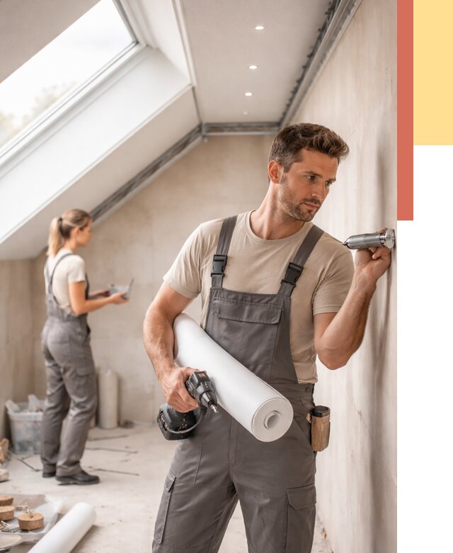 Монтаж натяжного потолка на мансарде в Острогожске от 3651 руб. | ОТДЕЛОЧНИК-Стг