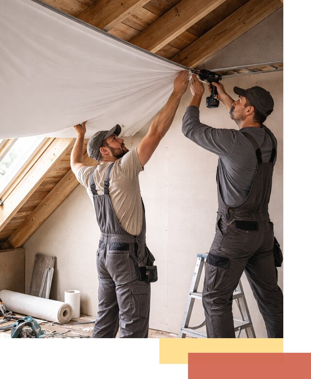 Монтаж натяжного потолка в мансарде в Острогожске