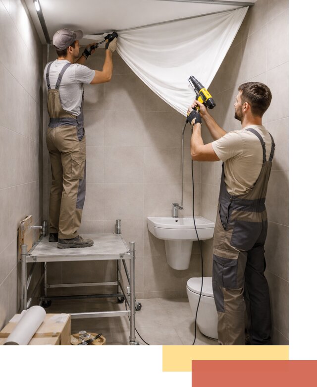 Монтаж натяжного потолка в санузле в Острогожске