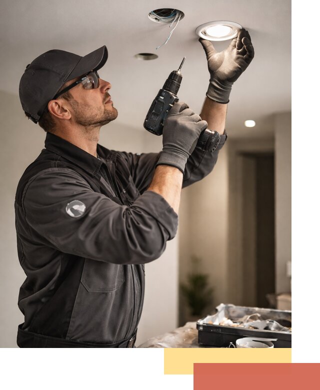 Установка точечных светильников в натяжной потолок в Острогожске