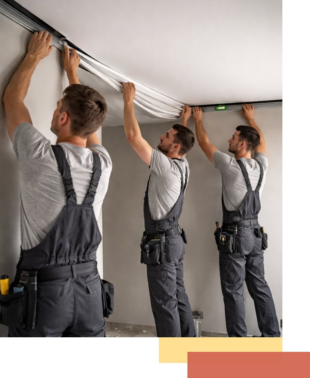 Теневые натяжные потолки в Острогожске: монтаж и отделка быстро и качественно