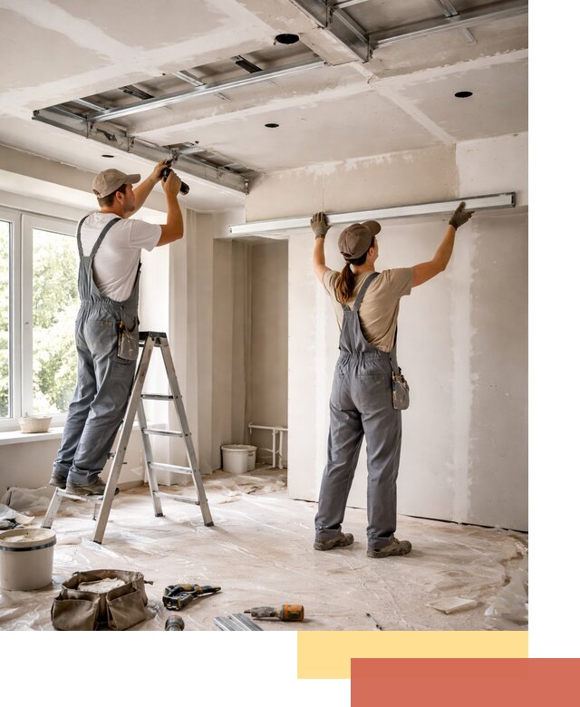 Монтаж многоуровневого потолка из гипсокартона в Острогожске