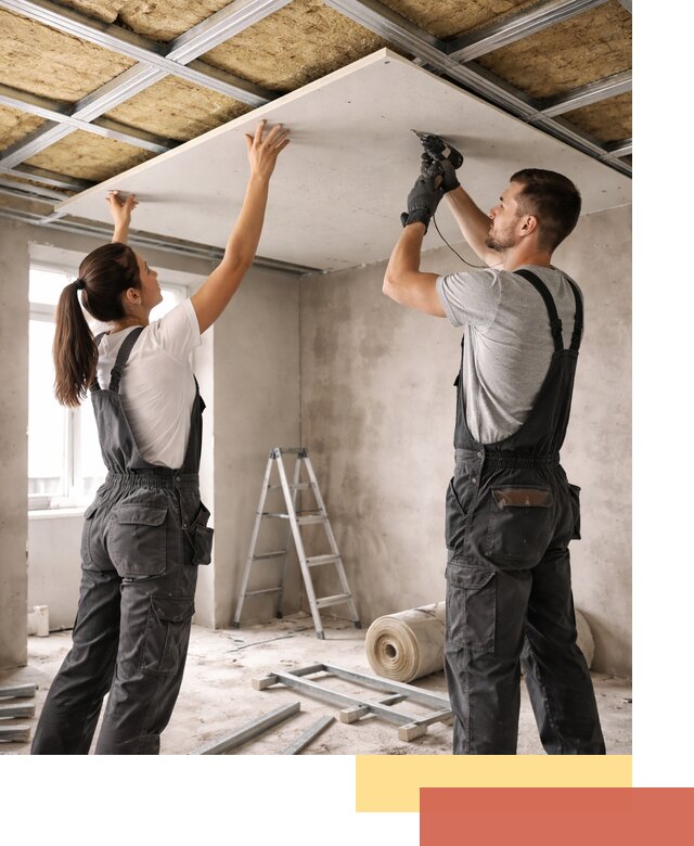 Звукоизоляция потолка из ГКЛ в Острогожске профессионально и надежно