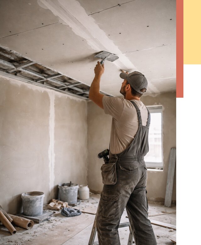 Ремонт потолка из гипсокартона в Острогожске от 678 руб./м² — быстро и недорого | ОТДЕЛОЧНИК-Стг