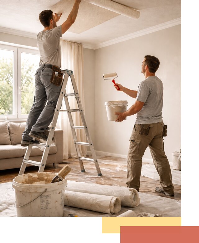 Поклейка обоев на потолок в Острогожске — качественно и быстро