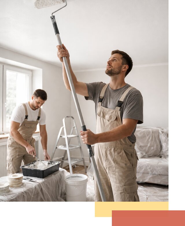 Покраска потолка водоэмульсионной краской в Острогожске