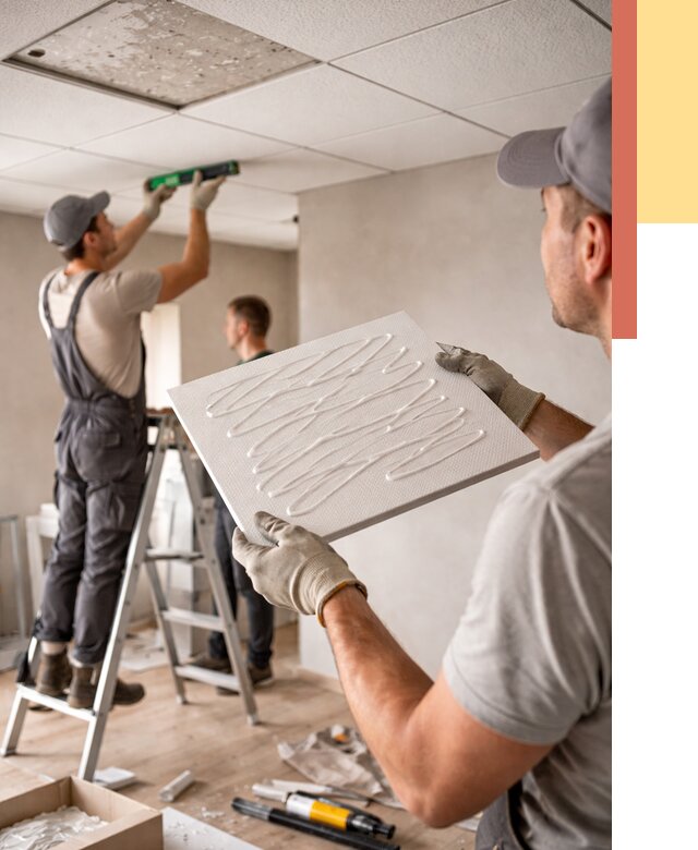 Монтаж потолочной плитки в Острогожске от 4694 руб. — быстро и недорого | ОТДЕЛОЧНИК-Стг