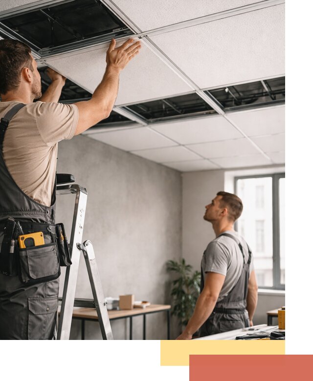 Монтаж потолочной плитки в Острогожске качественно и в срок