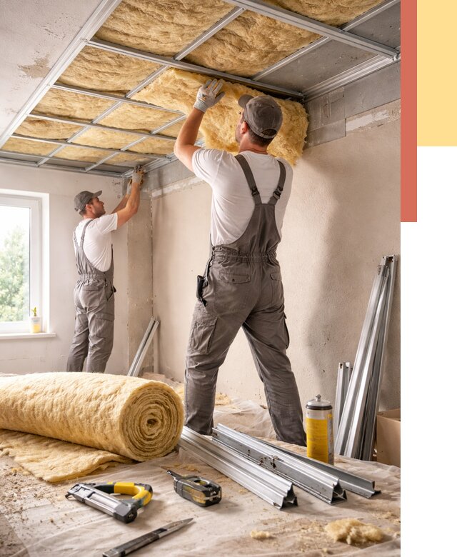 Утепление потолка в Острогожске от 7510 руб/м2 — недорого, быстро, под ключ | ОТДЕЛОЧНИК-Стг