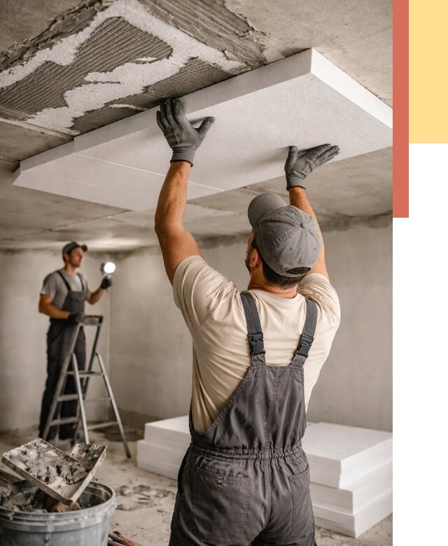 Утепление потолка пенопластом в Острогожске от 4694 руб/м2 — недорого и быстро | ОТДЕЛОЧНИК-Стг