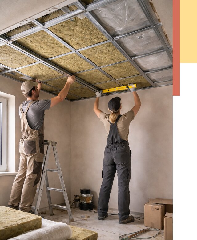 Шумоизоляция потолка в Острогожске от 1304 руб. под ключ — услуги ОТДЕЛОЧНИК-Стг