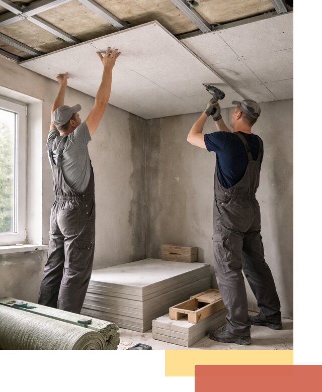 Шумоизоляция потолка панелями ЗИПС в Острогожске